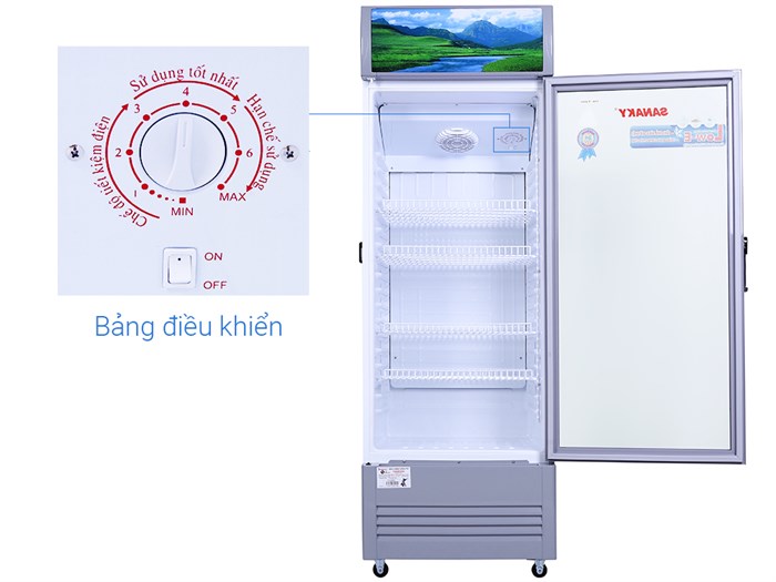 Tủ mát Sanaky 290 lít TM.VH358KL Màu Trắng