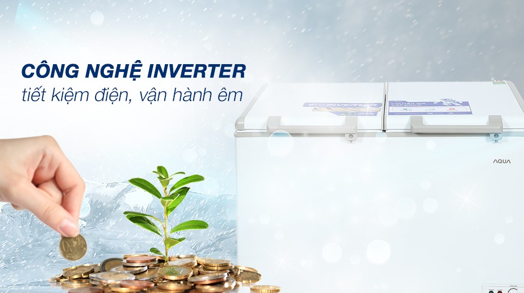 Tủ đông AQUA Inverter 319 lít AQF-C4201E