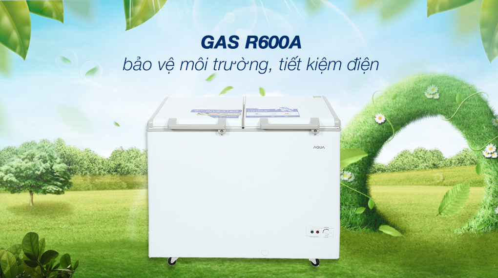 Tủ đông AQUA Inverter 319 lít AQF-C4201E - Gas R600a tăng hiệu suất làm lạnh