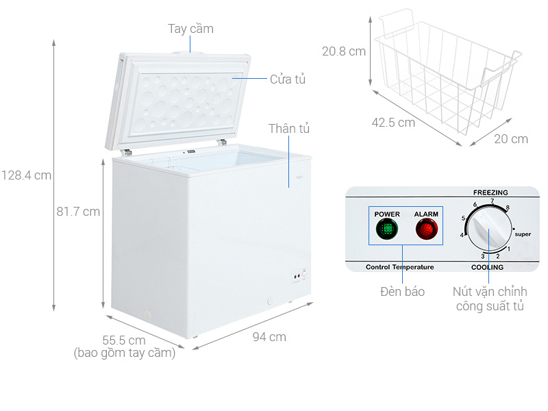 Tủ đông AQUA 203 lít AQF-C3001S