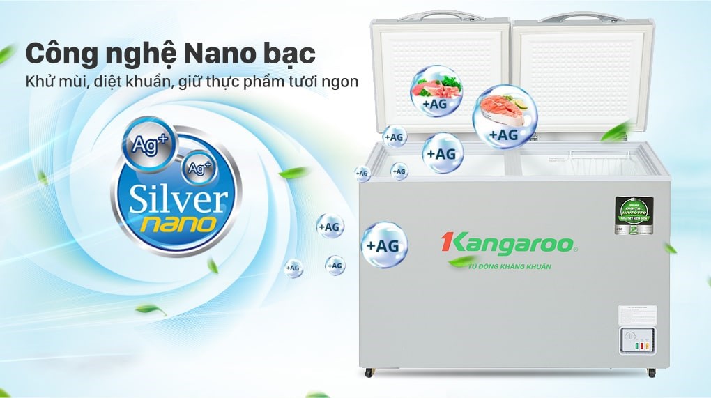 Tủ đông Kangaroo Inverter 290 lít KGFZ290IC1 - Công nghệ Nano Silver