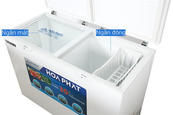 Tủ đông Hòa Phát 245 lít HCF 606S2Đ2 Màu Trắng