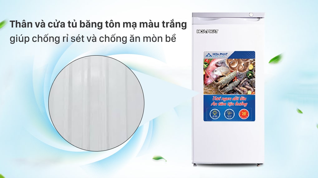 Tủ đông Hòa Phát HUF 350SR1 - Thân tủ và cửa tủ bằng tôn mạ màu trắng Tủ đông Hòa Phát HUF 350SR1 - Thân tủ và cửa tủ bằng tôn mạ màu trắng