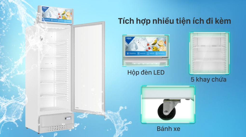 Tủ Mát Aqua 320 lít AQS-AF440S - Nhiều tiện ích đi kèm