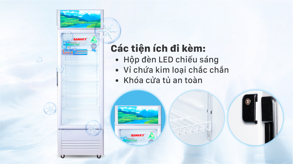 Tủ Mát Sanaky 210 lít TM.VH258KL - Tiện ích 