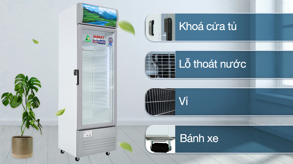 Tủ mát Sanaky 210 lít TM.VH258KL - Tiện ích