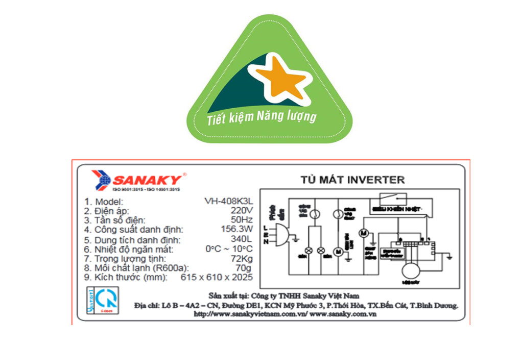 Tủ Mát Sanaky Inverter 340 lít TM.VH408K3L