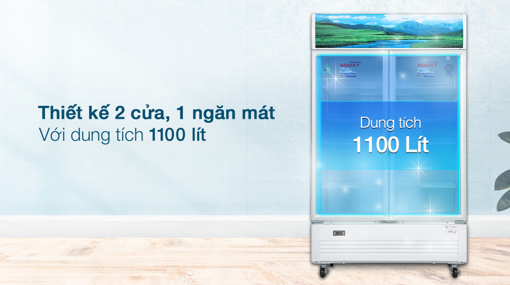 Tủ mát Sanaky Inverter 1100 lít TM.VH1209HP3 - Tổng quan thiết kế