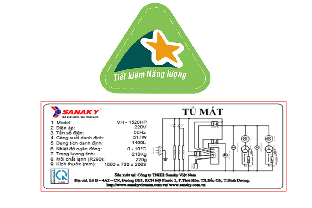 Tủ Mát Sanaky 1300 lít TM.VH1520HP