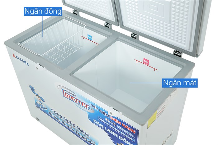Tủ đông Alaska Inverter 221 lít BCD 3568CI Màu Trắng