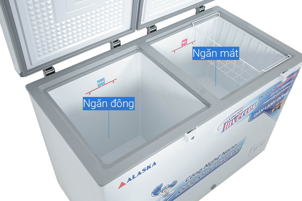Tủ đông Alaska Inverter 282 lít BCD 4568CI Màu Trắng