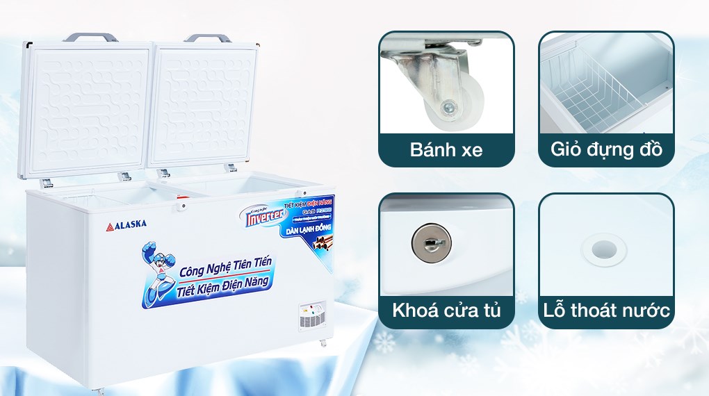 Tủ đông Alaska Inverter 419 lít HB 550CI