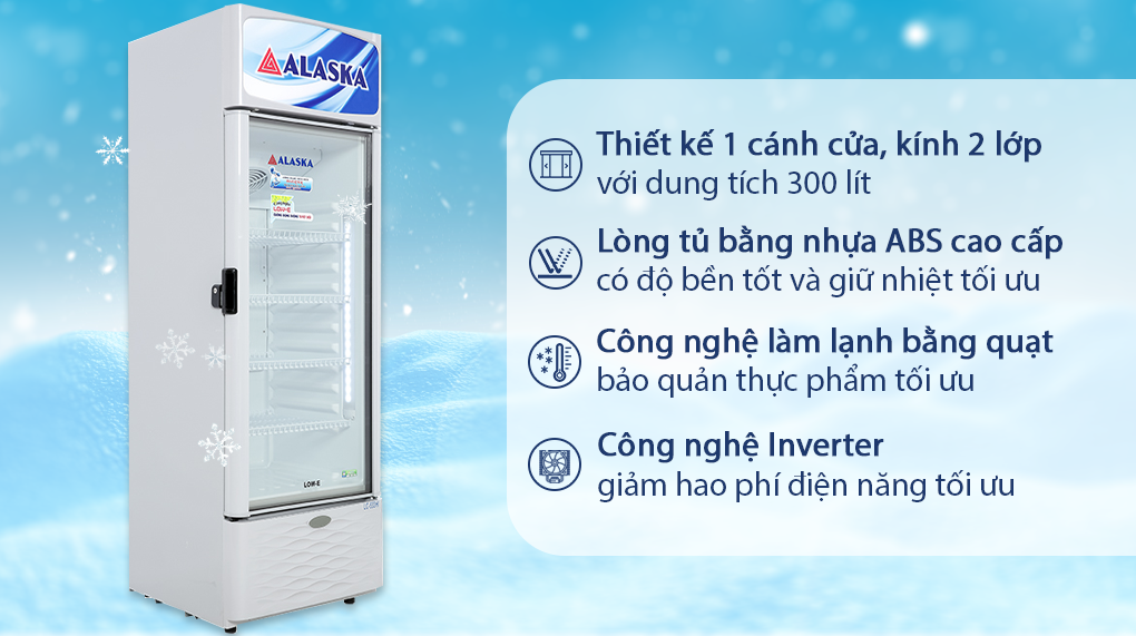 Tủ mát Alaska Inverter 300 lít LC 533HI