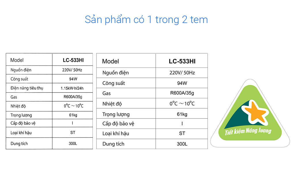 Tủ mát Alaska Inverter 300 lít LC 533HI Màu Trắng
