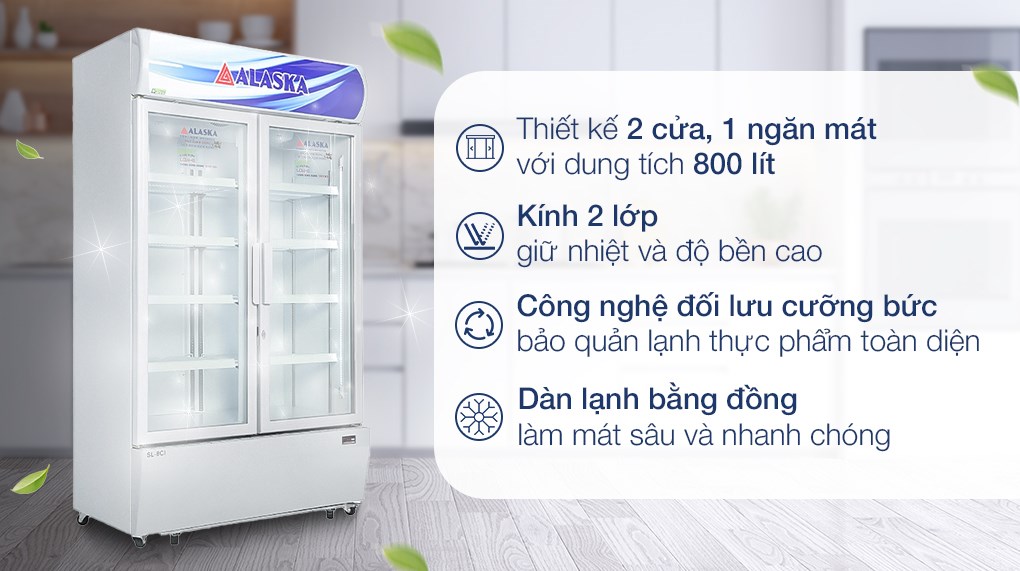 Tủ mát Alaska Inverter 800 lít SL 8CI