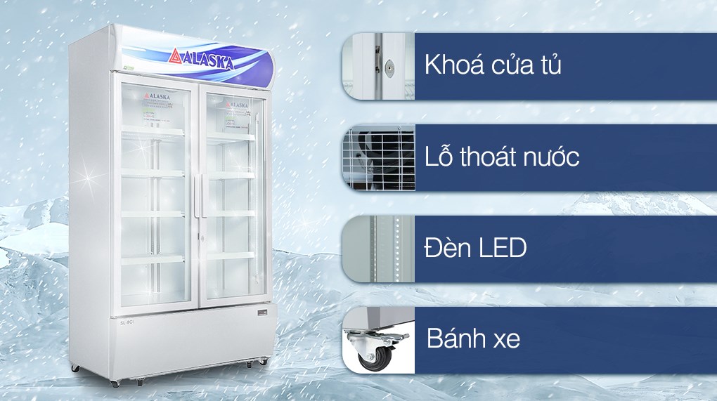 Tủ mát Alaska Inverter 800 lít SL 8CI