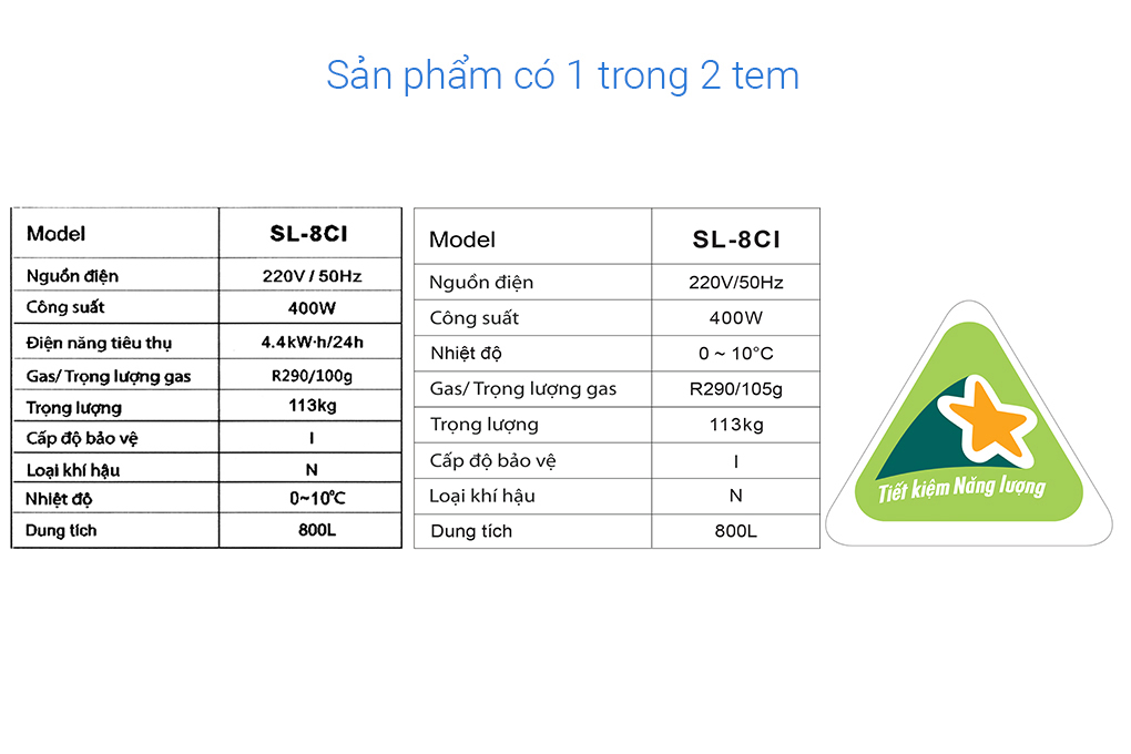 Tủ mát Alaska Inverter 800 lít SL 8CI - 11
