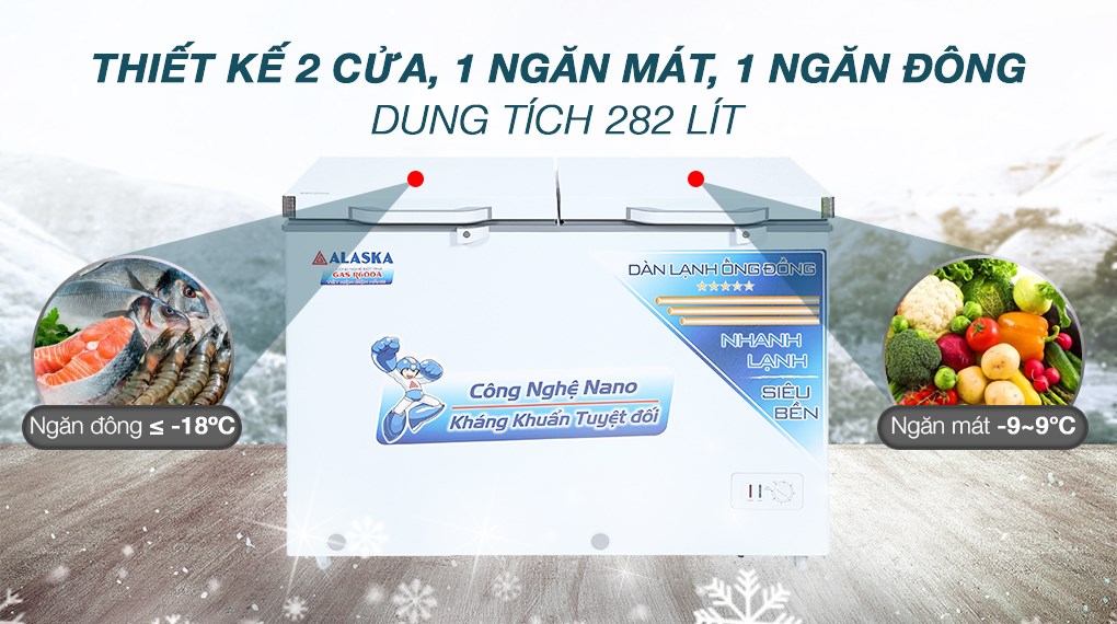 Tủ đông Alaska 282 lít BCD 4568C