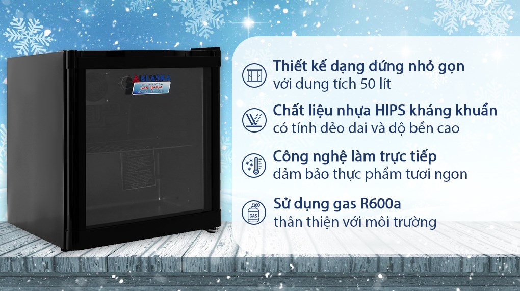 Tủ mát Alaska 50 lít LC 50B Đen