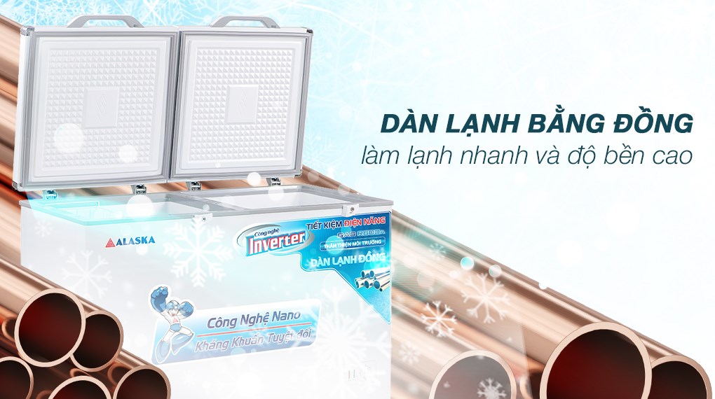 Tủ đông Alaska Inverter 312 lít BCD 5068CI