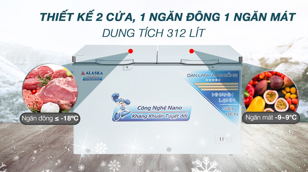 Tủ đông Alaska 312 lít BCD 5068C