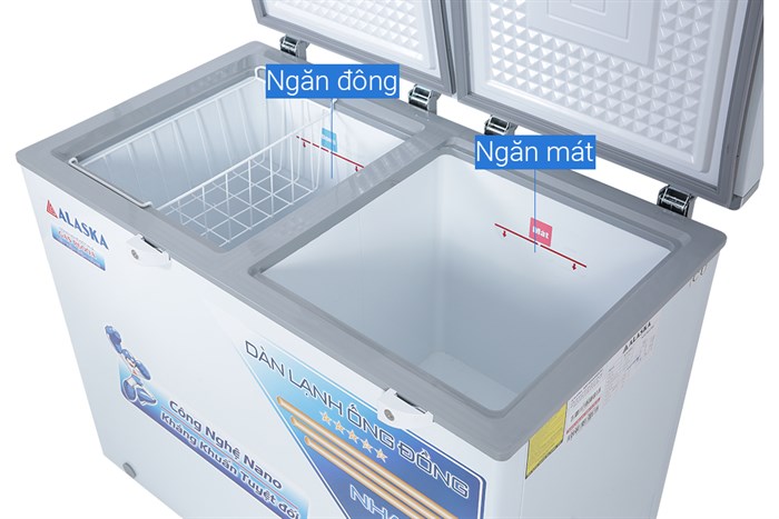 Tủ đông Alaska 205 lít BCD 3068C Màu Trắng