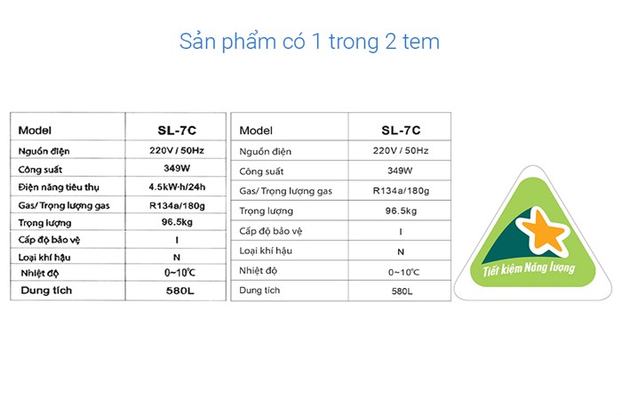 Tủ mát Alaska 580 lít SL 7C Màu Trắng
