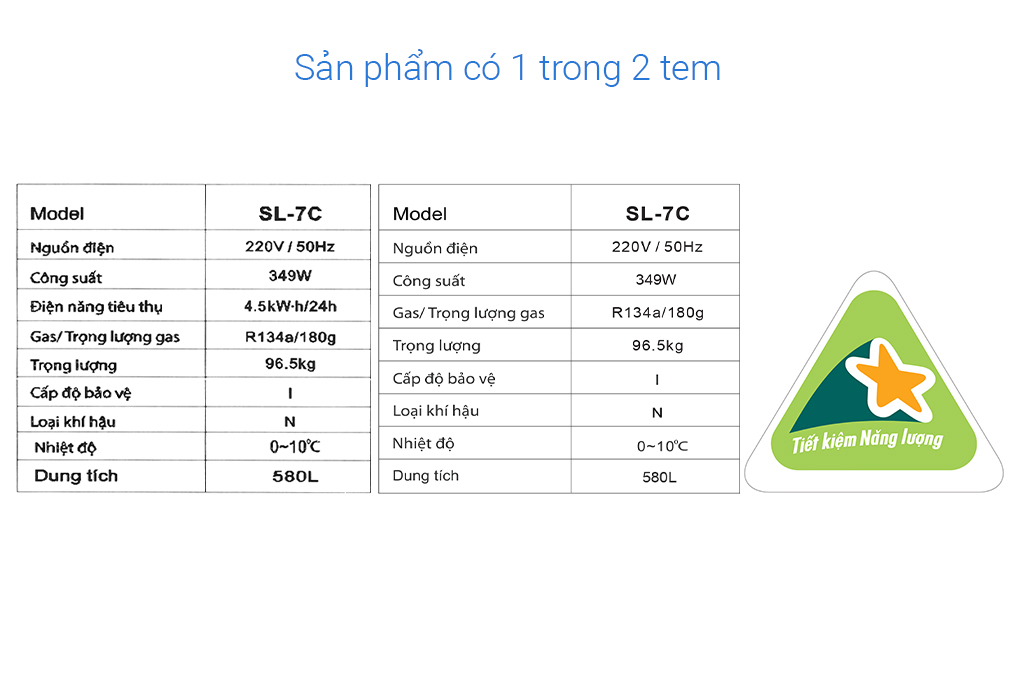 Tủ mát Alaska 580 lít SL 7C Màu Trắng
