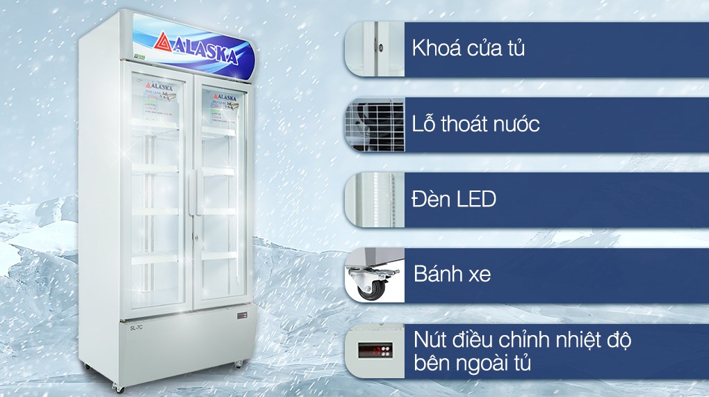 Tủ mát Alaska 580 lít SL 7C - Tiện ích