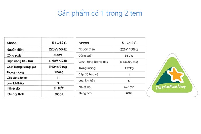 Tủ mát Alaska 960 lít SL 12C