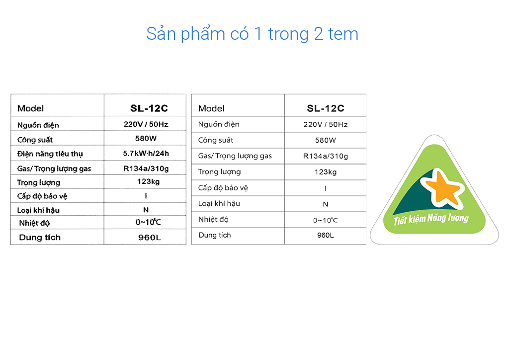 Tủ mát Alaska 960 lít SL 12C Màu Trắng