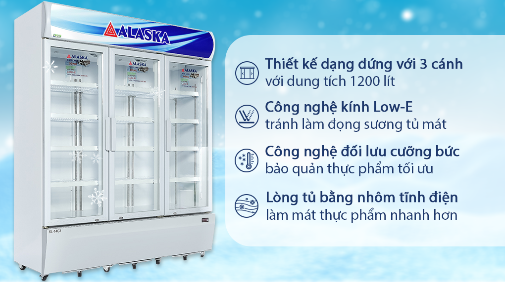 Tủ mát Alaska 1200 lít SL 14C3