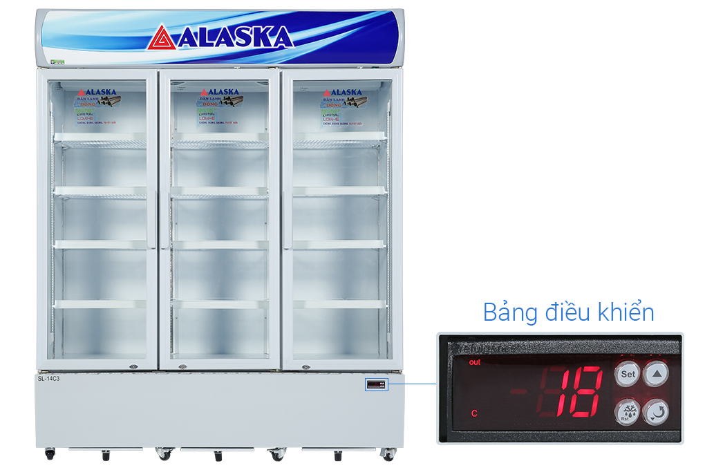 Tủ mát Alaska 1200 lít SL 14C3 Màu Trắng