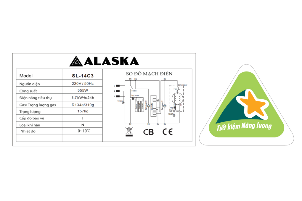 Tủ mát Alaska 1200 lít SL 14C3