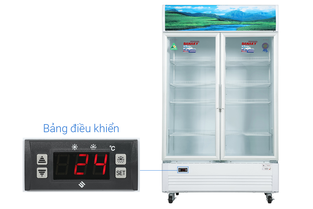 Tủ mát 2 cánh Sanaky 1100 lít VH-1209HP Màu Trắng
