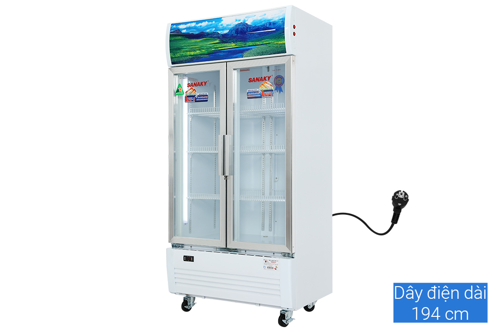 Tủ mát 2 cánh Sanaky 500 lít VH-6009HP Màu Trắng