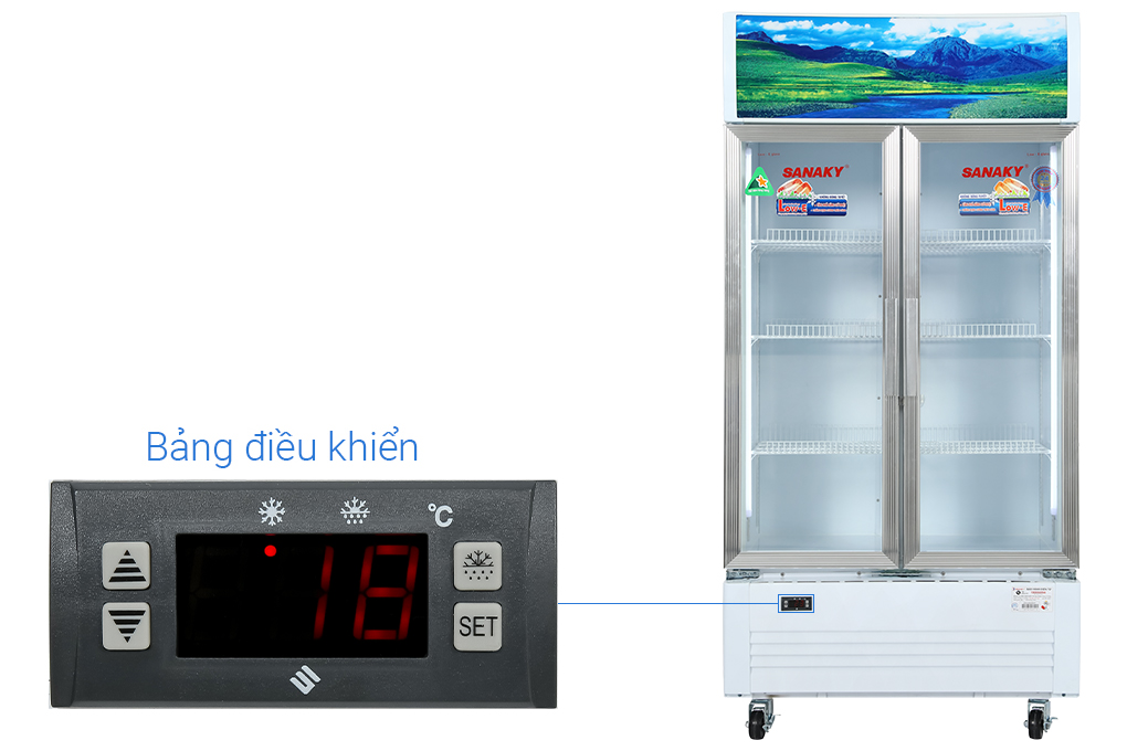 Tủ mát 2 cánh Sanaky 500 lít VH-6009HP Màu Trắng