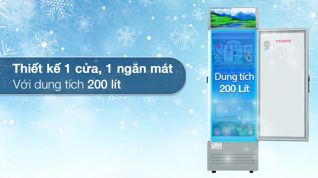 Tủ mát Sanaky Inverter 200 lít VH-258K3L