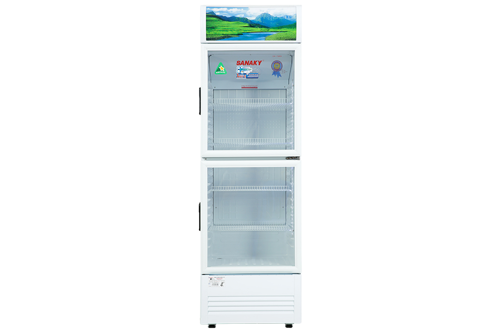 Tủ mát 2 cánh Sanaky Inverter 340 lít VH-408W3L Màu Trắng