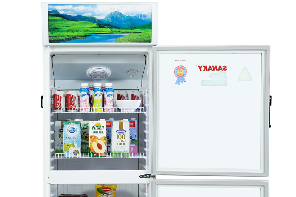 Tủ mát 2 cánh Sanaky Inverter 340 lít VH-408W3L Màu Trắng