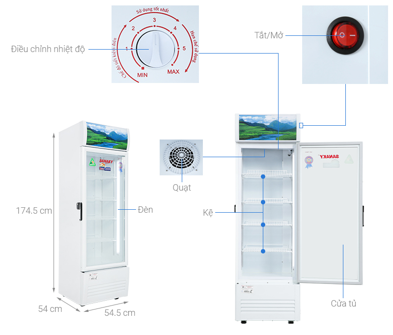 Tủ mát Sanaky 240 lít VH-2589K