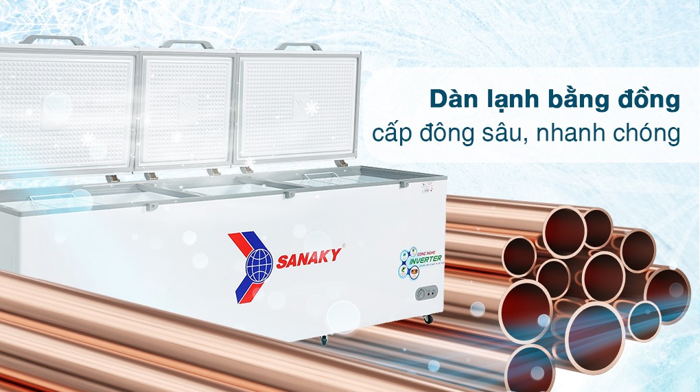 Tủ đông Sanaky Inverter 900 lít VH-1199HY3
