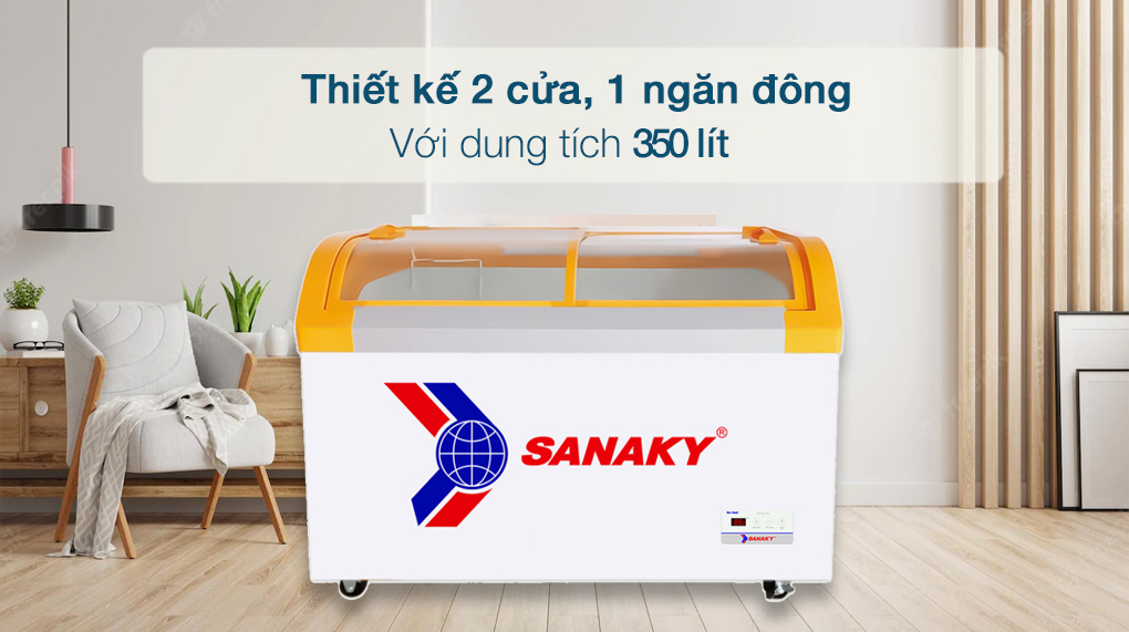 Tủ Đông Sanaky 350 lít VH-4899KB - Thiết kế nổi bật