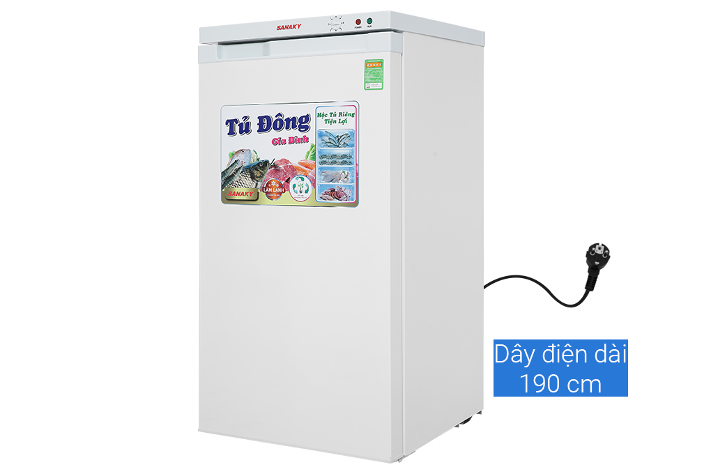 Tủ đông Sanaky 118 lít TD.VH160VD Màu Trắng