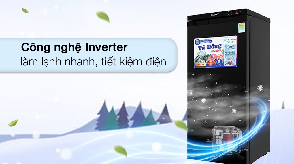 Tủ đông Sanaky Inverter 150 lít TD.VH180VD3