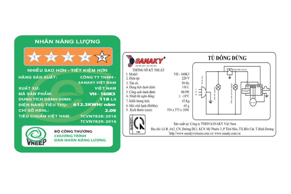 Tủ đông Sanaky Inverter 118 lít TD.VH160K3 - 3