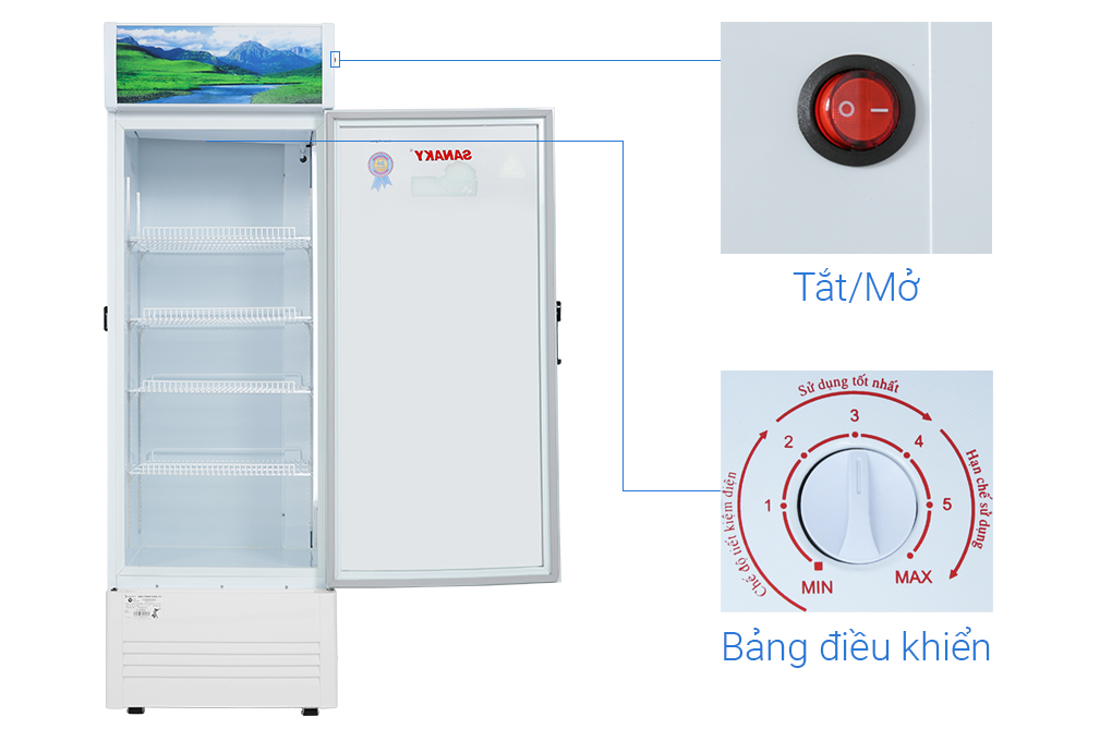 Tủ mát Sanaky 350 lít VH-3589K Màu Trắng
