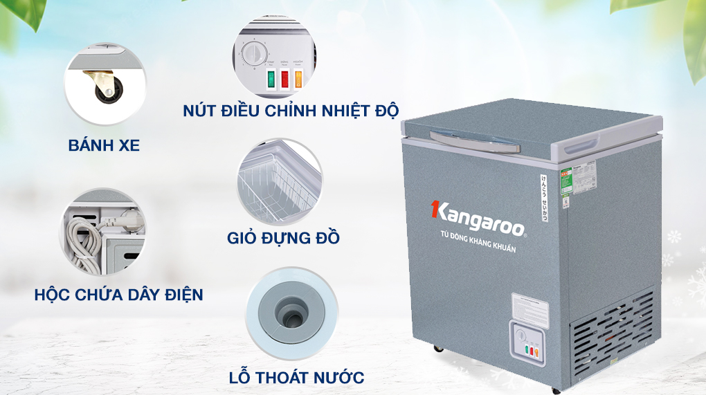 Tủ đông Kangaroo 90 lít KGFZ150NG1 - Tiện ích