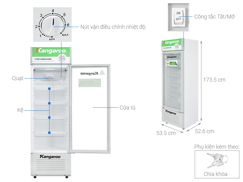 Tủ mát Kangaroo 198 lít KG258AT