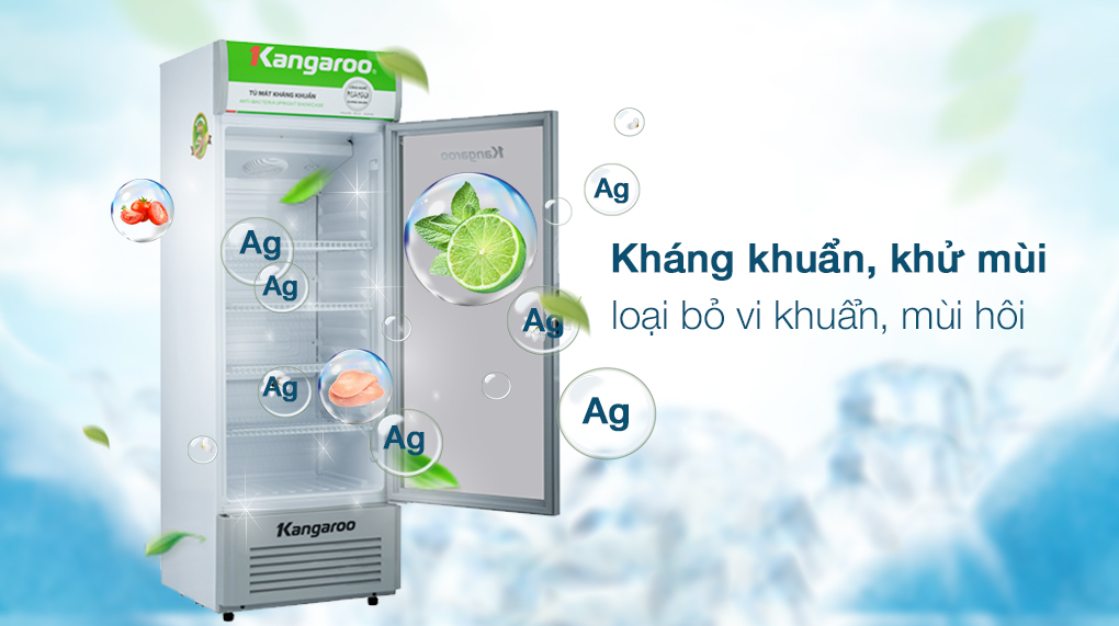 Tủ mát Kangaroo 198 lít KG258AT - Công nghệ kháng khuẩn, khử mùi